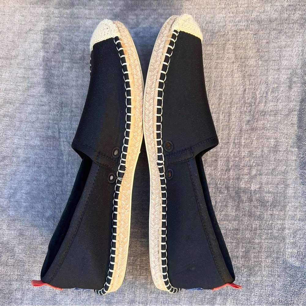 Sea Star Beachwear Womens Shoes Sz 10 Slip On Espadrille Flats Black Water Shoes